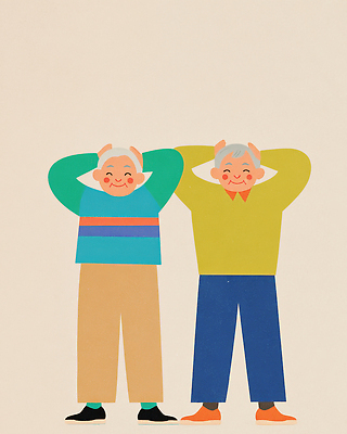 JPG 라이프스타일 노년 행복 감정 신체 일러스트 모션 표정 건강 웃음 취미 친구 운동 표현 즐거움 친목 상호작용 국내일러스트 AI일러스트 AI콘텐츠 관계 성인 생활 파일형식