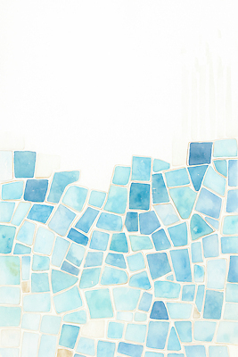 JPG 디자인 예술 백그라운드 패턴 일러스트 장식 파란색 인테리어 공간 흰색 감각 시원함 타일 모던 모자이크 조화 뷰티풀 색감 국내일러스트 AI일러스트 AI콘텐츠 컬러 무늬 파일형식