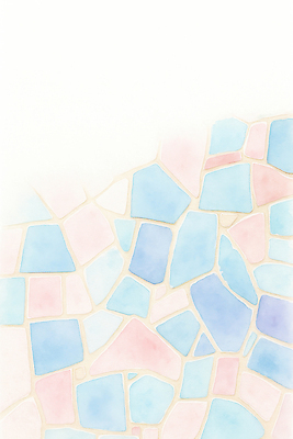 JPG 디자인 예술 컬러 백그라운드 패턴 일러스트 바닥 장식 인테리어 공간 분위기 타일 모던 그림 모자이크 부드러움 파스텔 조화 색채 창의성 스타일 국내일러스트 AI일러스트 AI콘텐츠 컨셉 무늬 학용품 감각 파일형식