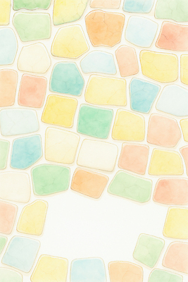 JPG 디자인 예술 컬러 백그라운드 패턴 일러스트 자연 바닥 주택 따뜻함 장식 인테리어 봄 조약돌 타일 부드러움 감성 조화 색채 국내일러스트 AI일러스트 AI콘텐츠 계절 컨셉 무늬 건물 돌_바위 감각 생태계 파일형식