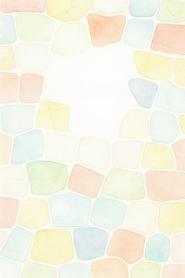 JPG 디자인 예술 컬러 백그라운드 패턴 일러스트 수채화 밝음 타일 질감 조경 부드러움 화사함 감성 조화 돌길 뷰티풀 색채 창의력 국내일러스트 AI일러스트 AI콘텐츠 길 컨셉 무늬 감각 파일형식