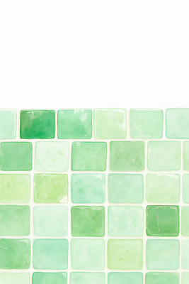 JPG 디자인 예술 벽 컬러 백그라운드 일러스트 자연 주택 장식 초록색 인테리어 공간 편안함 배열 타일 모던 질감 화사함 조화 국내일러스트 AI일러스트 AI콘텐츠 컨셉 건물 감각 생태계 파일형식