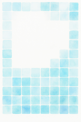 JPG 디자인 컬러 백그라운드 패턴 일러스트 수채화 프레임 그래픽 장식 파란색 타일 그림 조화 밝은색 창의성 창작 국내일러스트 AI일러스트 AI콘텐츠 무늬 파일형식