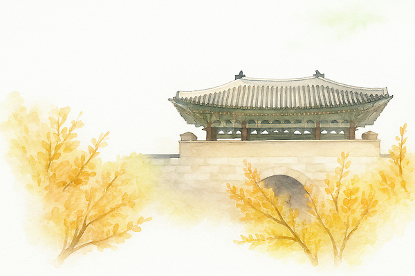 JPG 나무 한국전통 전통 사계절 문화 예술 고건축 일러스트 자연 하늘 한옥 한국 풍경 평화 걷기 고요 감상 궁전 가을 역사 눈부심 김천 뷰티풀 기와담장 국내일러스트 AI일러스트 AI콘텐츠 식물 건축물 계절 아시아 컨셉 모션 기와 담장 경상북도 생태계 파일형식