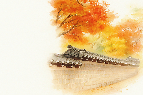 JPG 나무 한국전통 전통 문화 여유 벽 컬러 단풍 일러스트 자연 한옥 한국 풍경 평화 정원 고요 궁전 산책로 가을 역사 뷰티풀 고택 기와담장 국내일러스트 AI일러스트 AI콘텐츠 식물 건축물 계절 감정 아시아 길 컨셉 고건축 잎 기와 담장 생태계 파일형식