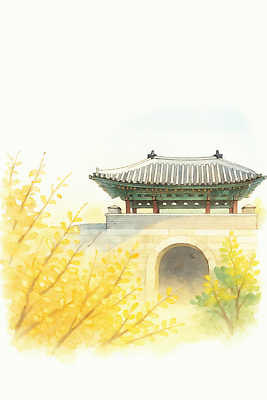 JPG 나무 한국전통 문화 예술 일러스트 자연 한옥 한국 풍경 관광지 햇빛 노란색 정원 고요 궁전 가을 역사 조화 기념물 뷰티풀 기와담장 전경 국내일러스트 AI일러스트 AI콘텐츠 식물 전통 계절 아시아 컬러 여행 고건축 기와 담장 태양 생태계 파일형식 탑뷰