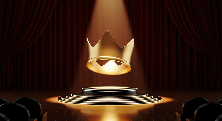 JPG 편집이미지 디자인 예술 상징 조명 풍경 공연 무대 커튼 화려 기다림 중앙 군중 스포트라이트 단상 무대장치 시상식 이미지편집 AI컴퓨터그래픽 AI콘텐츠 컨셉 모션 사람 이벤트 장비 파일형식