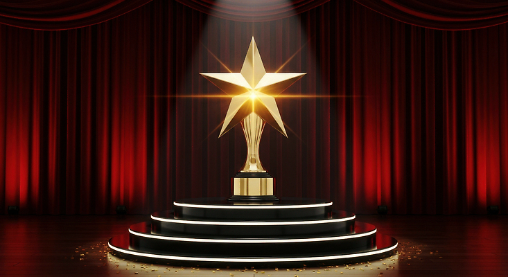 JPG 편집이미지 디자인 별 조명 기념 축제 공연 무대 커튼 황금 영화 드라마 스포트라이트 단상 연극 뷰티풀 시상식 이미지편집 AI컴퓨터그래픽 AI콘텐츠 자연요소 문화예술 이벤트 파일형식