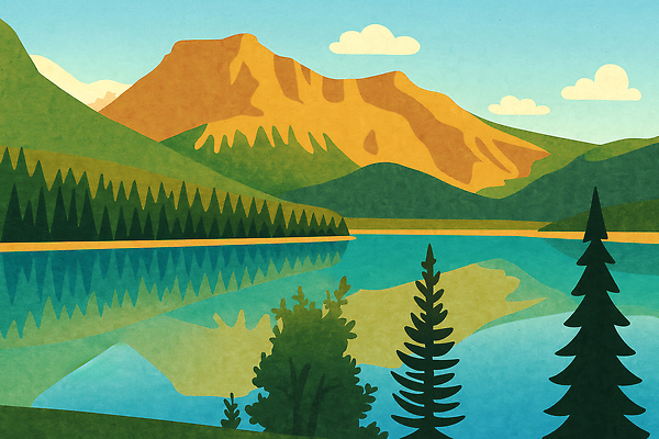 JPG 나무 유럽 호수 여행 일러스트 자연 하늘 산 풍경 야외 초록색 물 여름 크리스마스트리 반사 평화 걷기 하이킹 유럽여행 산맥 국내일러스트 AI일러스트 AI콘텐츠 자연요소 식물 계절 나라 컬러 해외여행 컨셉 크리스마스 모션 레저 생태계 파일형식