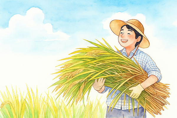 JPG 전통 행복 음식 밭 농업 일러스트 자연 하늘 일상 파란색 농작물 농사 수확 농촌 농부 힐링 수확철 풍요 국내일러스트 AI일러스트 AI콘텐츠 직업 감정 산업 컬러 컨셉 라이프 시골 생태계 파일형식