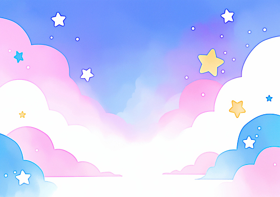 JPG 별 분홍색 컬러 일러스트 자연 하늘 아침 풍경 파란색 빛 반짝임 평화 우주 고요 꿈 저녁 뷰티풀 환상 국내일러스트 AI일러스트 AI콘텐츠 주간 자연요소 컨셉 모션 야간 생태계 파일형식