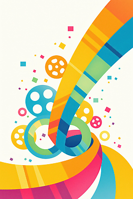 JPG 모양 디자인 예술 컬러 패턴 일러스트 추상 미술 그래픽 표현 감각 필름 영화 기하학 조화 대칭 뷰티풀 색채 창의성 국내일러스트 AI일러스트 AI콘텐츠 무늬 문화예술 파일형식