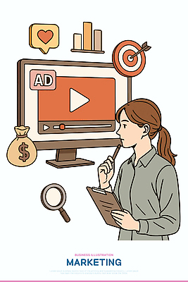 일러스트 그래프 아이디어 실험 컴퓨터 정보 성장 작업 목표 계획 알림 분석 투자 전략 수익 마케팅 의사결정 국내일러스트 AI파일 컨셉 비즈니스 경제 전자제품 파일형식 벡터