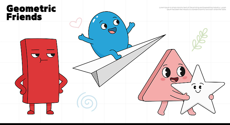 도형 캐릭터 별 컬러 일러스트 비행기 웃음 친구 스크린 표현 원형 그룹 유머 삼각형 즐거움 그림 기하학 직사각형 놀기 일러캐릭터 AI파일 자연요소 감정 무늬 관계 항공교통 모션 대중교통 표정 파일형식 벡터