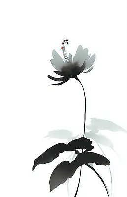 JPG 식물 디자인 꽃 예술 백그라운드 일러스트 자연 수채화 흑백 연꽃 수묵화 미술 풍경 표현 우아함 그림 화사함 조화 뷰티풀 색채 국내일러스트 AI일러스트 AI콘텐츠 컨셉 문화예술 촬영기법 생태계 파일형식