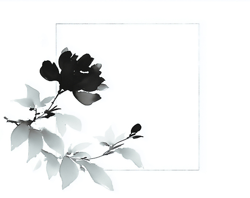 JPG 모양 식물 전통 디자인 꽃 예술 선 잎 일러스트 자연 흑백 수묵화 미술 장미 표현 그림 한국화 부드러움 조화 뷰티풀 국내일러스트 AI일러스트 AI콘텐츠 문화예술 촬영기법 감각 동양화 생태계 파일형식