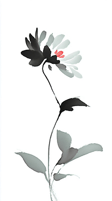 JPG 식물 디자인 꽃잎 꽃 예술 줄기 컬러 일러스트 자연 생명 수채화 수묵화 빨간색 검은색 회색 흰색 우아함 그림 단순화된 뷰티풀 국내일러스트 AI일러스트 AI콘텐츠 컨셉 미술 생태계 파일형식