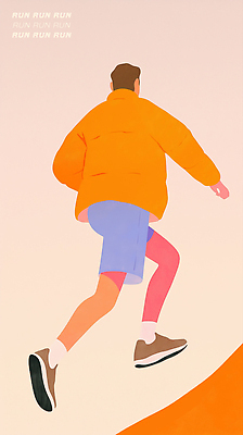 PSD 남자 스포츠 분홍색 컬러 포즈 백그라운드 운동화 겨울 일러스트 모션 건강 사람 여름 달리기 운동 헬스 재킷 활발 에너지 시간 러닝 국내일러스트 계절 신발 컨셉 외투 파일형식