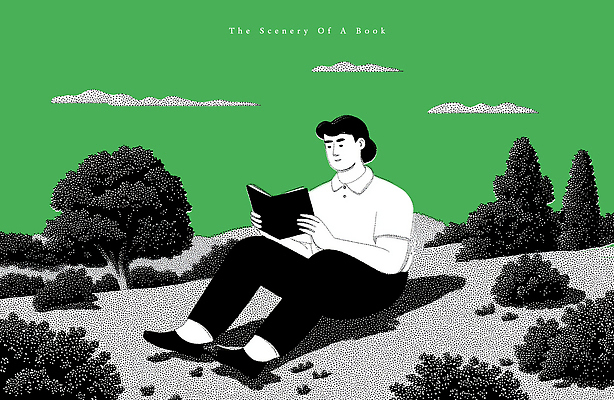 PSD 나무 남자 여유 일러스트 모션 상상 자연 이야기 풍경 초원 일상 책 독서 햇빛 소풍 평화 교양 읽기 Outdoor Relaxation 국내일러스트 식물 감정 컨셉 사람 라이프 태양 야외활동 생태계 파일형식