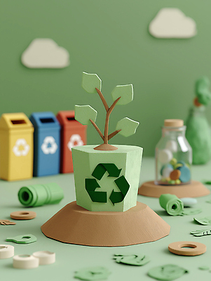 JPG 나무 편집이미지 디자인 화분 자연 초록색 환경 재활용 쓰레기통 작업 공예 그림 친환경 작품 만들기 창의성 편집3D AI컴퓨터그래픽 AI콘텐츠 식물 컬러 모션 미술 취미 3D 생태계 파일형식