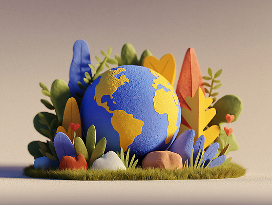 JPG 식물 편집이미지 디자인 지구 컬러 자연 사랑 풍경 초원 그래픽 지구본 모형 환경 땅 생태계 조화 편집3D AI컴퓨터그래픽 AI콘텐츠 감정 3D 파일형식