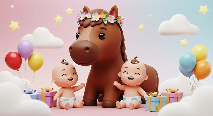 JPG 편집이미지 백그라운드 선물 웃음 장식 친구 장난감 파티 축하 아기 말_게임 생일 분위기 즐거움 풍선 파스텔 편집3D AI컴퓨터그래픽 AI콘텐츠 기념일 감정 컨셉 관계 학용품 표정 사람 이벤트 3D 파일형식