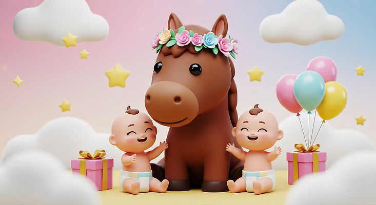 JPG 편집이미지 행복 어린이 컬러 선물 웃음 장식 귀여움 축하 아기 생일파티 즐거움 풍선 클라우드서비스 말인형 편집3D AI컴퓨터그래픽 AI콘텐츠 감정 인형 컨셉 표정 사람 3D 생일 서비스 파일형식