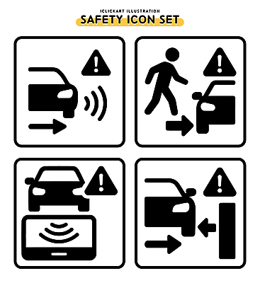아이콘 교통 이동 생각 자동차 피곤 경고 안전 보행자 보호 주차 신호 2D아이콘 AI파일 육상교통 컨셉 파일형식 벡터