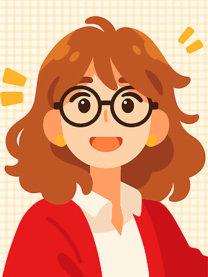 캐릭터 헤어스타일 디자인 여자 행복 안경 컬러 백그라운드 일러스트 아이디어 표정 밝음 미소 웃음 귀여움 주황색 그림 스타일 국내일러스트 AI파일 잡화 감정 컨셉 사람 파일형식 벡터