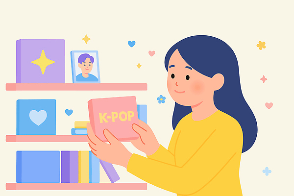 여자 행복 문화 음악 컬러 일러스트 노래 책장 미소 취미 장식 친구 공간 앨범 즐거움 소통 아티스트 케이팝 한류 국내일러스트 AI파일 직업 감정 가구 컨셉 관계 문화예술 표정 사람 파일형식 벡터