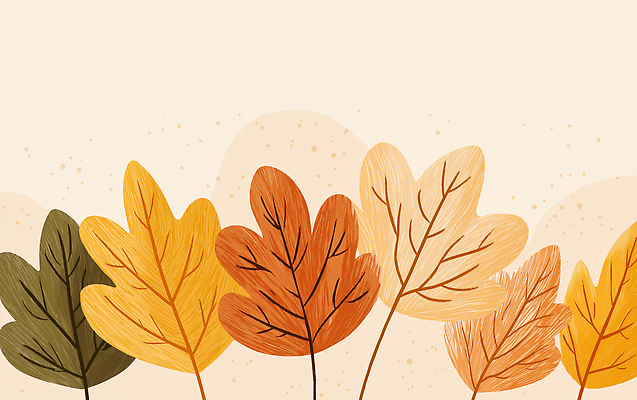 JPG 디자인 계절 감정 예술 컬러 백그라운드 단풍 잎 일러스트 자연 나뭇잎 따뜻함 풍경 고요 가을 그림 장면 부드러움 색감 국내일러스트 AI일러스트 AI콘텐츠 식물 감각 생태계 파일형식