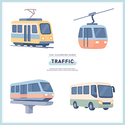 모양 디자인 예술 교통수단 컬러 여행 교통 이동 일러스트 버스 대중교통 기찻길 전시 도시 전철 그림 케이블카 트램 국내일러스트 AI파일 육상교통 컨셉 파일형식 벡터