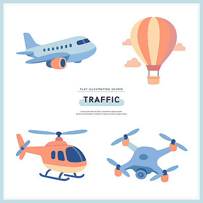 구름 캐릭터 디자인 교통수단 스포츠 여행 교통 일러스트 놀이 하늘 날씨 비행기 공중 자유 도전 열기구 비행 헬리콥터 항공 모던 드론 색감 국내일러스트 AI파일 자연요소 컨셉 항공교통 대중교통 파일형식 벡터