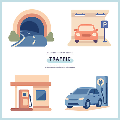 도로 교통수단 교통 일러스트 승용차 자동차 안전 일상 환경 운전 도시 터널 주차 모던 주차장 주유기 주유소 전기자동차 충전소 주유건 국내일러스트 AI파일 길 육상교통 교통시설 모션 라이프 기계 주유 충전 파일형식 벡터