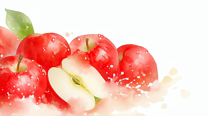 JPG 식물 디자인 음료 예술 백그라운드 과일 일러스트 자연 나뭇잎 디저트 수채화 프레임 건강 빨간색 농작물 흰색 신선 달콤 사과 그림 유기농 뷰티풀 국내일러스트 AI일러스트 AI콘텐츠 웰빙 음식 컬러 잎 농업 맛 생태계 파일형식