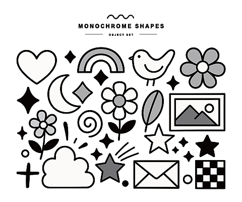 도형 디자인 꽃 별 무지개 패턴 일러스트 도안 자연 흑백 그래픽 장식 하트 표현 그림 심플 창의력 국내일러스트 AI파일 자연요소 모양 식물 무늬 촬영기법 생태계 파일형식 벡터