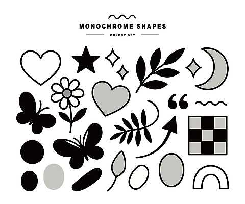 모양 디자인 꽃 별 예술 선 나비 곡선 일러스트 추상 나뭇잎 흑백 그래픽 장식 달 하트 원형 체크무늬 심플 국내일러스트 AI파일 자연요소 도형 식물 곤충 잎 무늬 촬영기법 파일형식 벡터