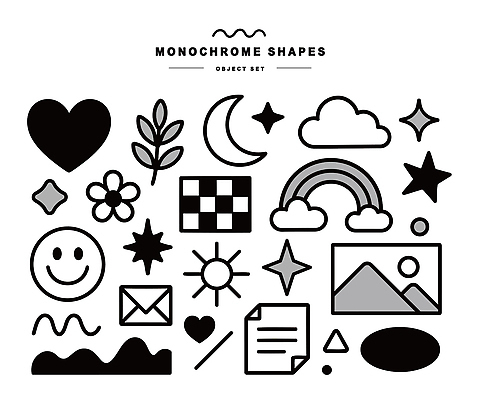 모양 디자인 꽃 별 무지개 일러스트 산 흑백 미소 태양 달 하트 편지 심볼 오브젝트 문서 체크무늬 창의성 국내일러스트 AI파일 자연요소 식물 무늬 촬영기법 표정 파일형식 벡터