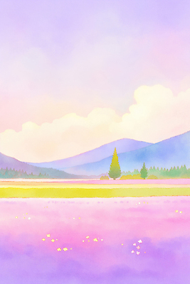 JPG 감정 여유 컬러 여행 꽃밭 일러스트 자연 하늘 산 풍경 초원 야외 평화 일출 일몰 봄 뷰티풀 산들바람 핑크뮬리 국내일러스트 AI일러스트 AI콘텐츠 식물 계절 꽃 컨셉 바람 노을 생태계 파일형식