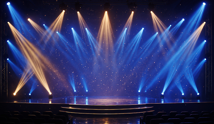 JPG 편집이미지 문화 예술 백그라운드 조명 빛 반짝임 콘서트 공연 공간 무대 군중 공연장 준비 쇼 스포트라이트 편집실사 AI컴퓨터그래픽 AI콘텐츠 모션 사람 이벤트 극장 CG 파일형식