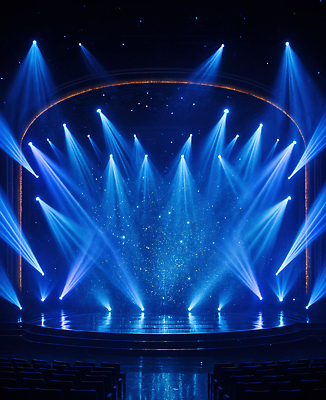 JPG 편집이미지 감정 예술 음악 백그라운드 조명 파란색 빛 콘서트 공연 공간 무대 분위기 군중 공연장 준비 뷰티풀 편집실사 AI컴퓨터그래픽 AI콘텐츠 컬러 컨셉 문화예술 사람 이벤트 극장 CG 파일형식