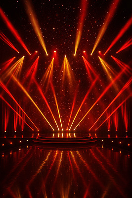 JPG 편집이미지 예술 음악 백그라운드 조명 이벤트 빨간색 빛 반사 콘서트 공연 공간 금색 무대 흰색 화려 준비 편집실사 AI컴퓨터그래픽 AI콘텐츠 컬러 컨셉 문화예술 CG 파일형식