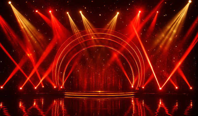 JPG 편집이미지 예술 음악 백그라운드 조명 장식 빨간색 빛 콘서트 공연 공간 무대 분위기 공연장 집중 준비 기획사 편집실사 AI컴퓨터그래픽 AI콘텐츠 컬러 컨셉 회사 문화예술 이벤트 극장 CG 파일형식