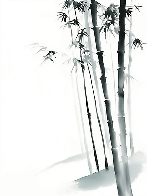 JPG 식물 전통 예술 백그라운드 잎 일러스트 자연 붓터치 수묵화 풍경 세로 평화 고요 공간 숲 먹 대나무 그림 대나무숲 대나무잎 뷰티풀 국내일러스트 AI일러스트 AI콘텐츠 나무 컨셉 서예 미술 생태계 파일형식