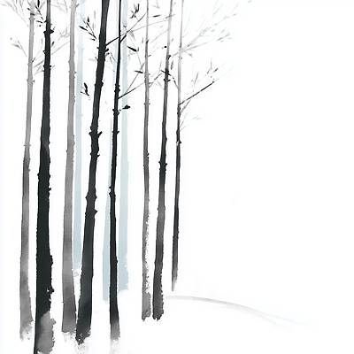 JPG 나무 전통 예술 줄기 겨울 일러스트 자연 생명 가지 붓터치 수채화 그림자 수묵화 풍경 그래픽 흰색 비교 차가움 숲 먹 대나무 조용 대나무숲 대나무잎 수목 국내일러스트 AI일러스트 AI콘텐츠 식물 계절 컬러 컨셉 잎 채소 서예 미술 생태계 파일형식