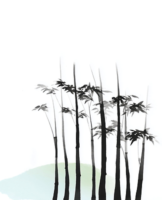 JPG 나무 식물 전통 예술 선 잎 일러스트 자연 붓터치 수채화 수묵화 풍경 초록색 여름 평화 환경 고요 숲 먹 대나무 그림 대나무숲 대나무잎 뷰티풀 국내일러스트 AI일러스트 AI콘텐츠 계절 컬러 컨셉 서예 미술 생태계 파일형식
