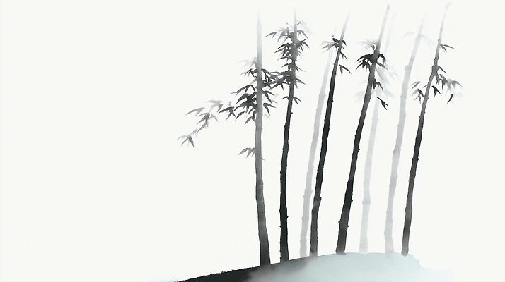 JPG 전통 예술 잎 일러스트 자연 아침 가지 붓터치 바람 수묵화 풍경 소리 고요 산책 공백 흰색 숲 먹 대나무 그림 조용 조화 대나무숲 대나무잎 뷰티풀 국내일러스트 AI일러스트 AI콘텐츠 주간 자연요소 나무 식물 컬러 채소 서예 날씨 휴식 미술 생태계 파일형식