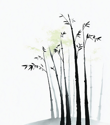 JPG 나무 식물 전통 예술 일러스트 자연 붓터치 수채화 흑백 수묵화 미술 풍경 초록색 평화 고요 감상 숲 먹 대나무 조화 대나무숲 대나무잎 뷰티풀 국내일러스트 AI일러스트 AI콘텐츠 컬러 컨셉 잎 서예 문화예술 촬영기법 생태계 파일형식