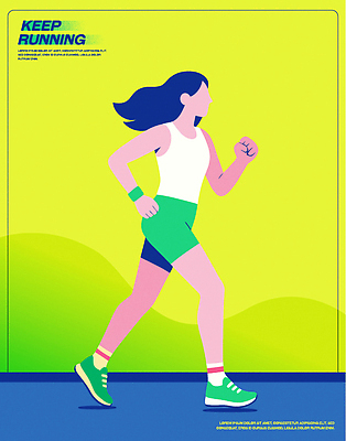 여자 스포츠 백그라운드 운동화 일러스트 모션 건강 사람 야외 초록색 달리기 조깅 운동 헬스 에너지 활기 유산소운동 러닝 리듬 스타일 국내일러스트 AI파일 컬러 신발 컨셉 파일형식 벡터