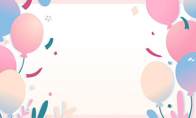 디자인 기념일 분홍색 컬러 백그라운드 일러스트 프레임 이벤트 장식 세트 파티 축제 기쁨 모임 축하 생일 분위기 즐거움 꽃가루 풍선 뷰티풀 연회 함수 국내일러스트 AI파일 감정 컨셉 수학 가루 잔치 파일형식 벡터